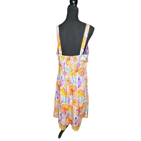 Anthropologie X Cecilia Pettersson Floral Tie-Front Midi Dress Sz 14 Cottagecore - Picture 9 of 14